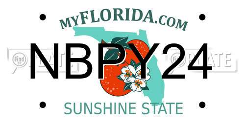 NBPY24 Florida License Plate