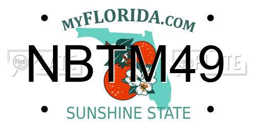 NBTM49 Florida License Plate