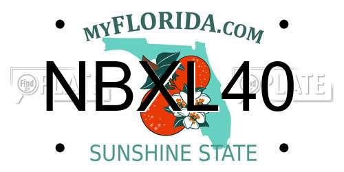NBXL40 Florida License Plate