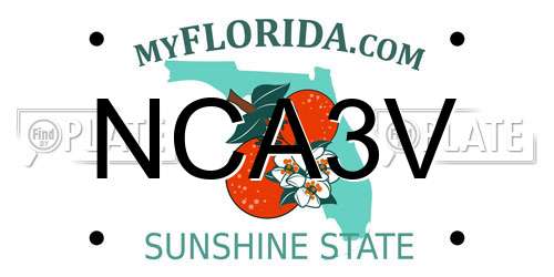 NCA3V Florida License Plate