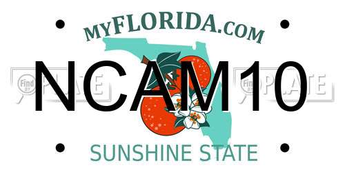 NCAM10 Florida License Plate