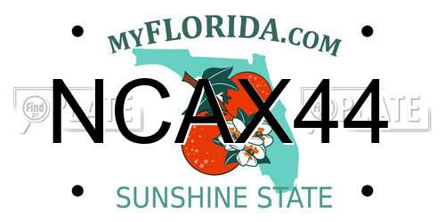 NCAX44 Florida License Plate
