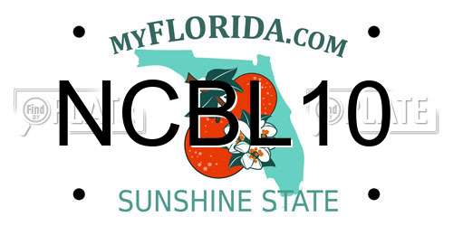 NCBL10 Florida License Plate