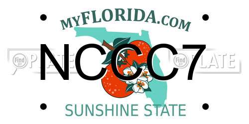 NCCC7 Florida License Plate