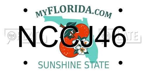 NCCJ46 Florida License Plate
