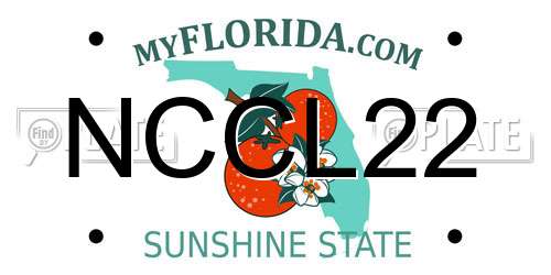 NCCL22 Florida License Plate