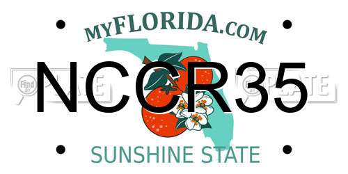 NCCR35 Florida License Plate