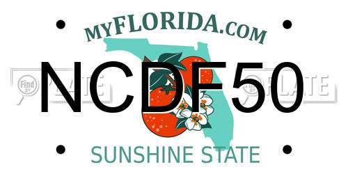 NCDF50 Florida License Plate