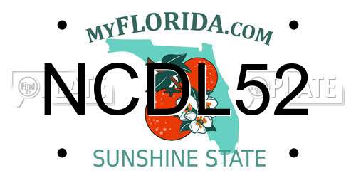 NCDL52 Florida License Plate