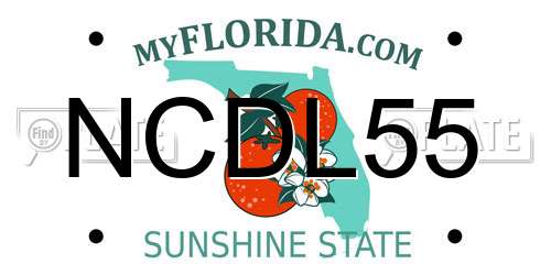 NCDL55 Florida License Plate