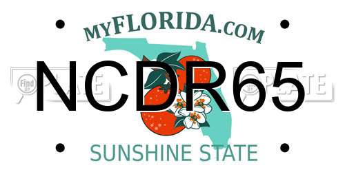 NCDR65 Florida License Plate