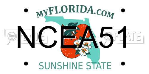 NCEA51 Florida License Plate