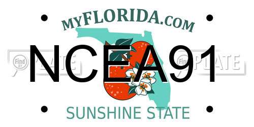 NCEA91 Florida License Plate