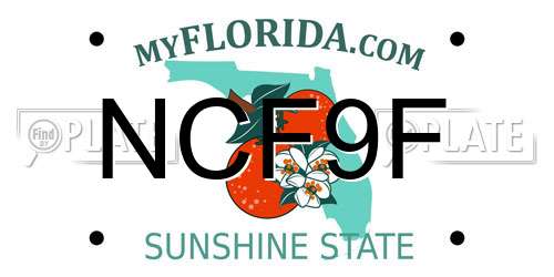 NCF9F Florida License Plate