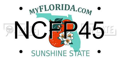 NCFP45 Florida License Plate
