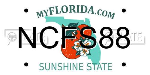 NCFS88 Florida License Plate
