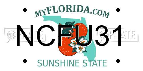 NCFU31 Florida License Plate