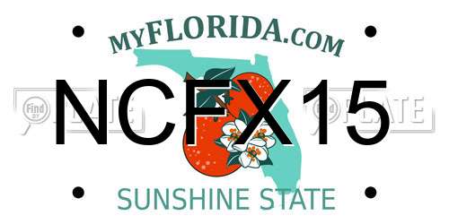 NCFX15 Florida License Plate