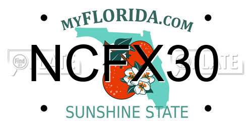 NCFX30 Florida License Plate