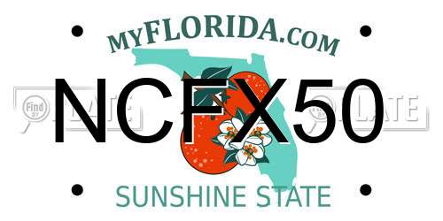 NCFX50 Florida License Plate