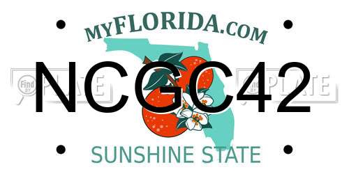 NCGC42 Florida License Plate