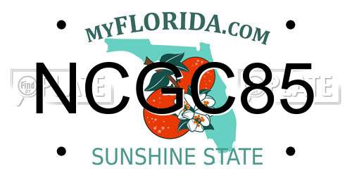 NCGC85 Florida License Plate