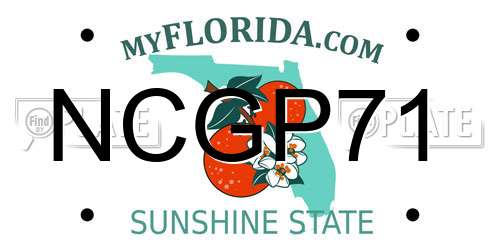 NCGP71 Florida License Plate