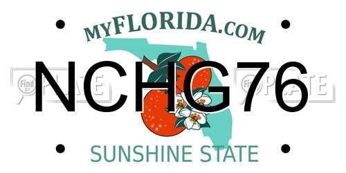 NCHG76 Florida License Plate