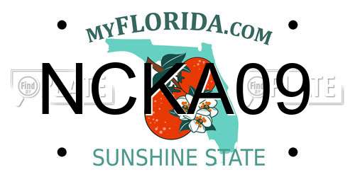 NCKA09 Florida License Plate