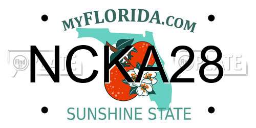 NCKA28 Florida License Plate
