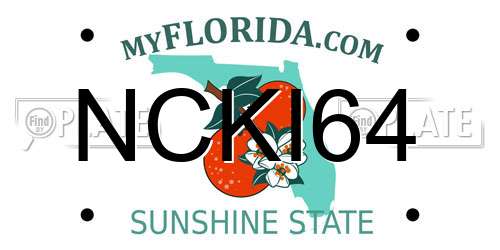 NCKI64 Florida License Plate