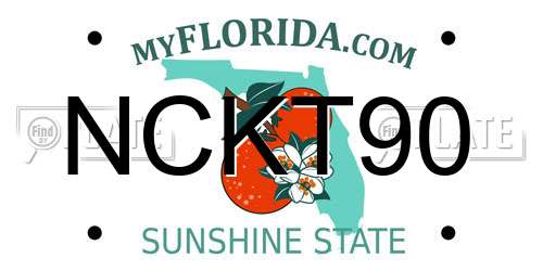 NCKT90 Florida License Plate