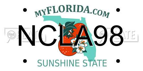 NCLA98 Florida License Plate