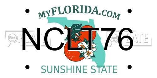 NCLT76 Florida License Plate