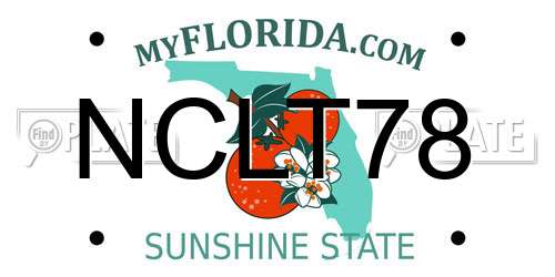 NCLT78 Florida License Plate