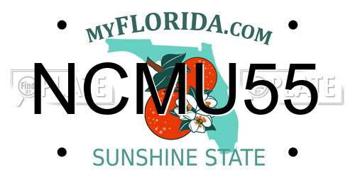 NCMU55 Florida License Plate
