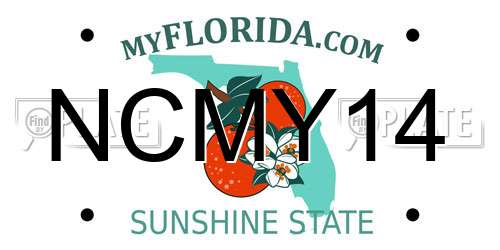 NCMY14 Florida License Plate