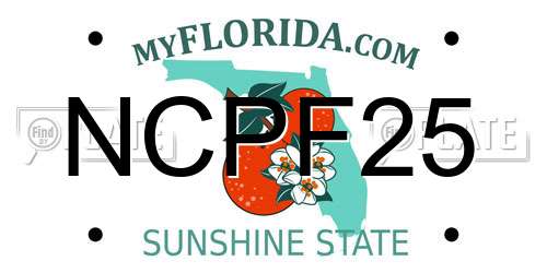 NCPF25 Florida License Plate