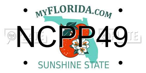 NCPP49 Florida License Plate