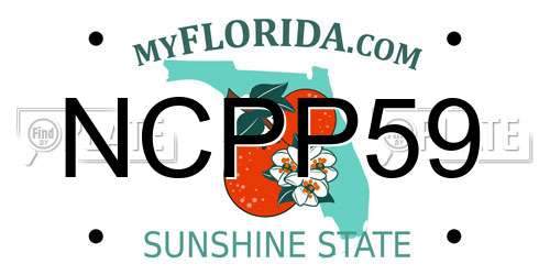 NCPP59 Florida License Plate
