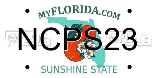 NCPS23 Florida License Plate