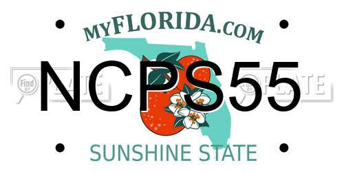 NCPS55 Florida License Plate
