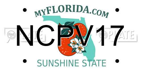 NCPV17 Florida License Plate