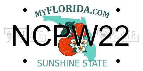NCPW22 Florida License Plate