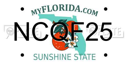NCQF25 Florida License Plate