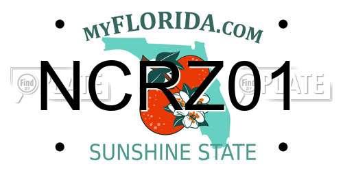 NCRZ01 Florida License Plate