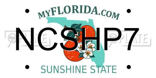 NCSHP7 Florida License Plate