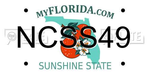 NCSS49 Florida License Plate