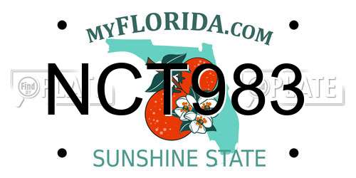 NCT983 Florida License Plate