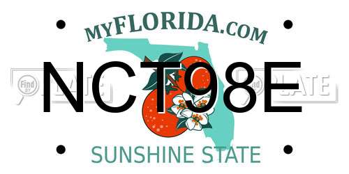 NCT98E Florida License Plate